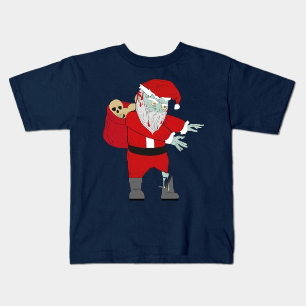 Scary Funny Dabbing Zombie Santa Claus Halloween Christmas Gift Kids T-Shirt by klimentina